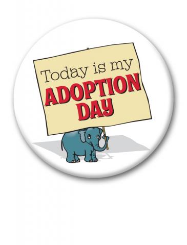 Adoption day button gift